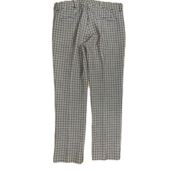 H&M Women's Tan and Brown Plaid Preppy Professional STretch Trousers - Picture 2 of 3